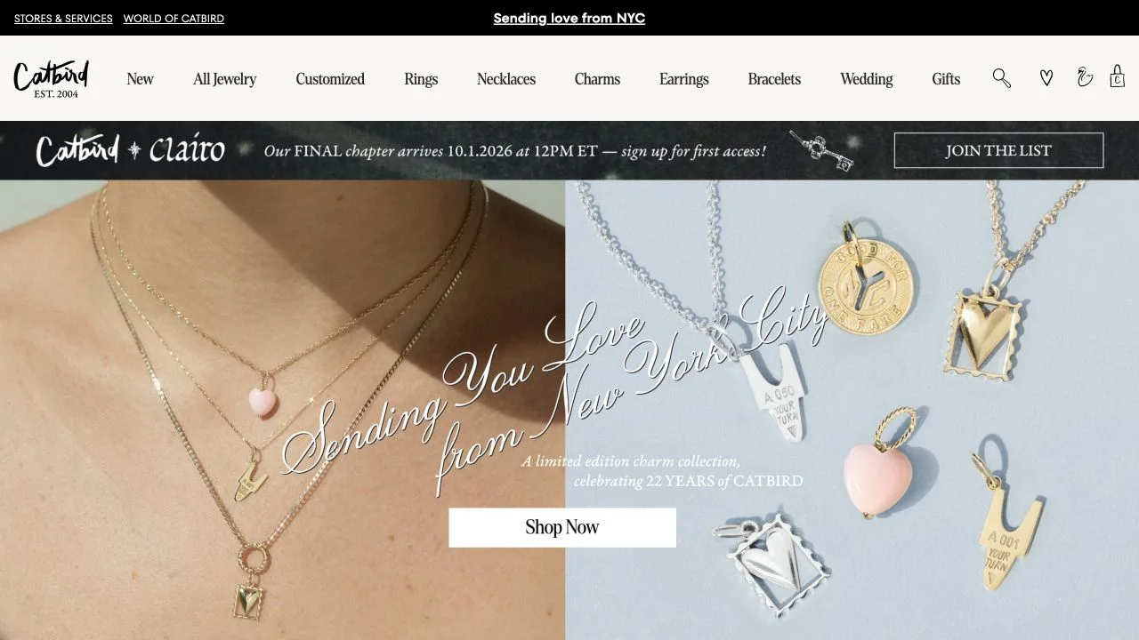 Catbird — Takı ve Mücevher Adobe Commerce örneği