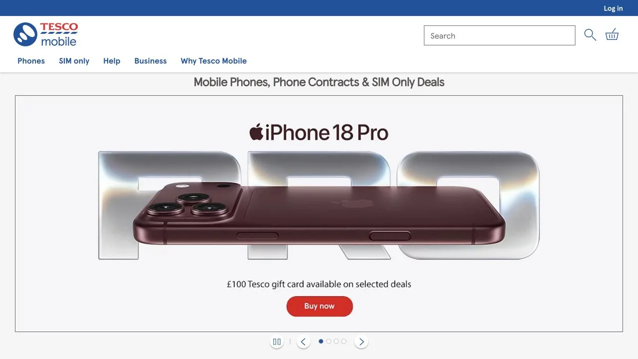 Tesco Mobile — Elektronik Adobe Commerce örneği