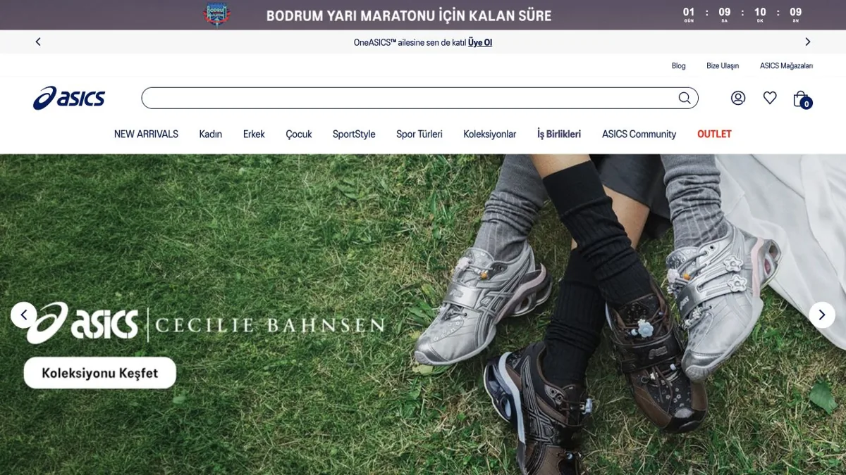 ASICS Türkiye — Spor ve Outdoor Ticimax örneği