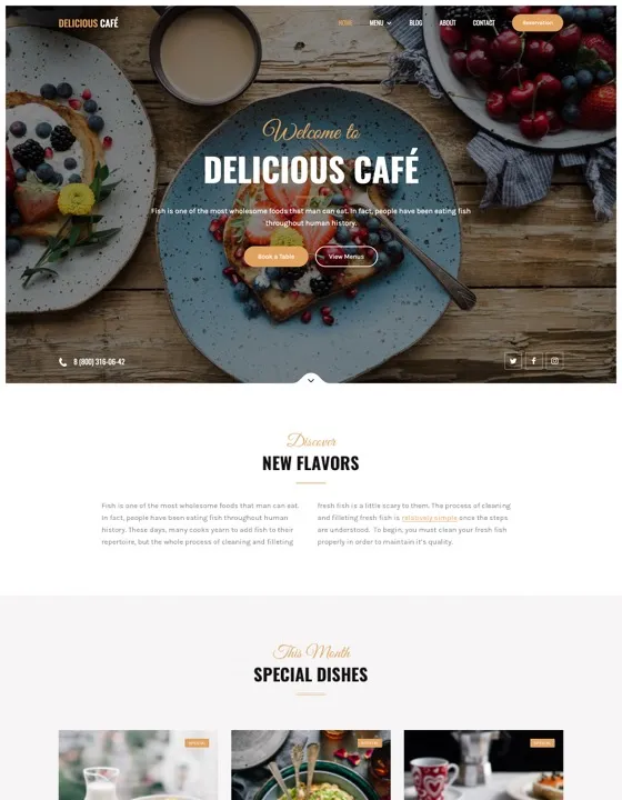 Café — Kahve & Kafe Webflow örneği
