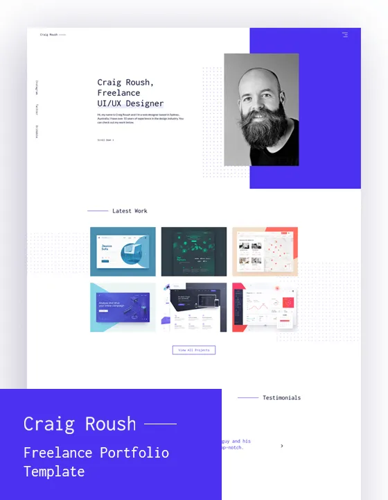 Craig — Portfolyo Webflow örneği
