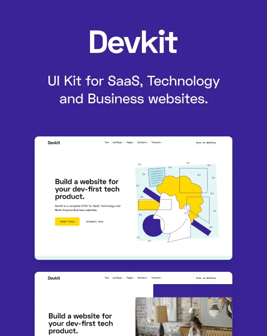 DevKit — SaaS Webflow örneği