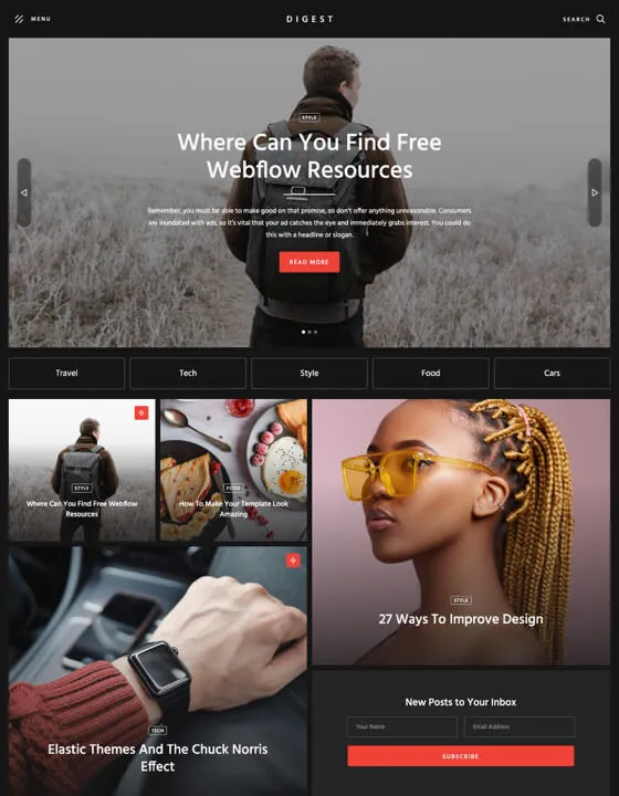 Digest — Blog Webflow örneği
