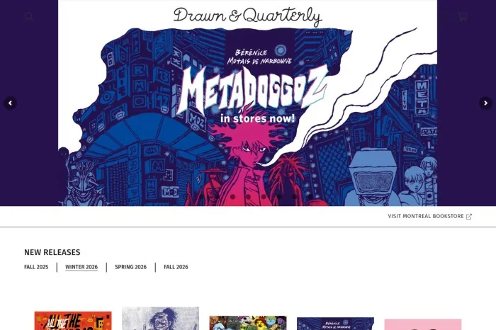 Drawn and Quarterly — Kitap ve Kırtasiye WooCommerce örneği
