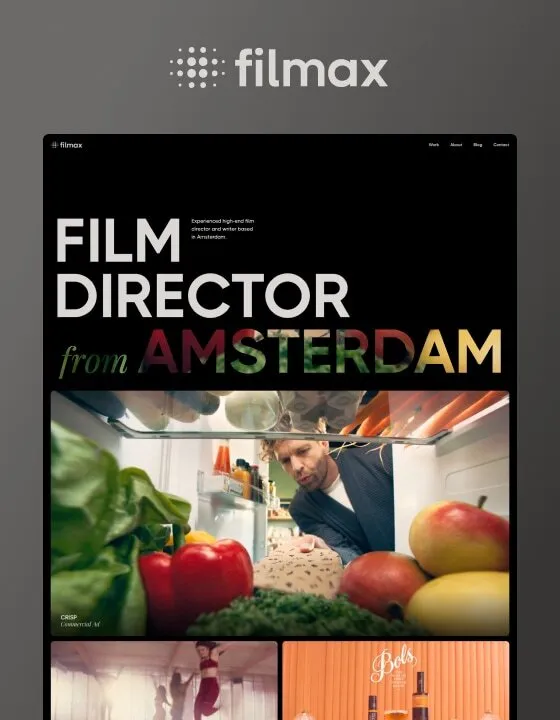 Filmax — Fotoğrafçı Webflow örneği