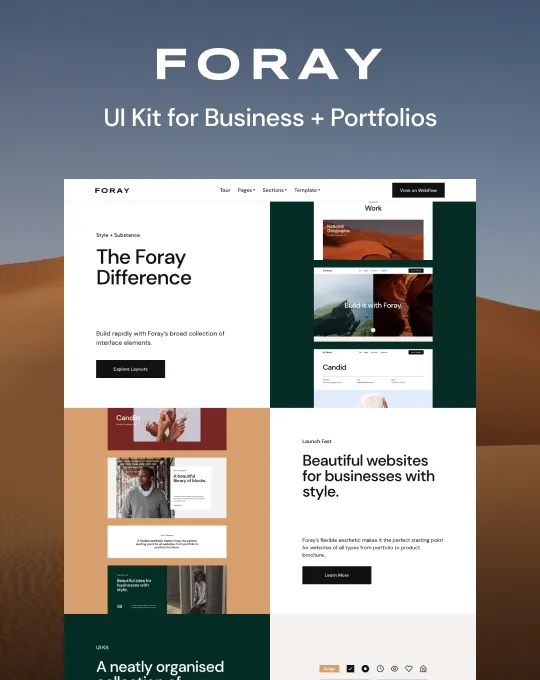 Foray — Ajans Webflow örneği