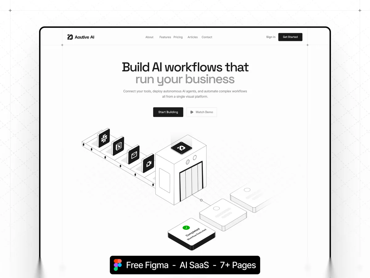 Aoutive Website — Yapay Zekâ Framer örneği