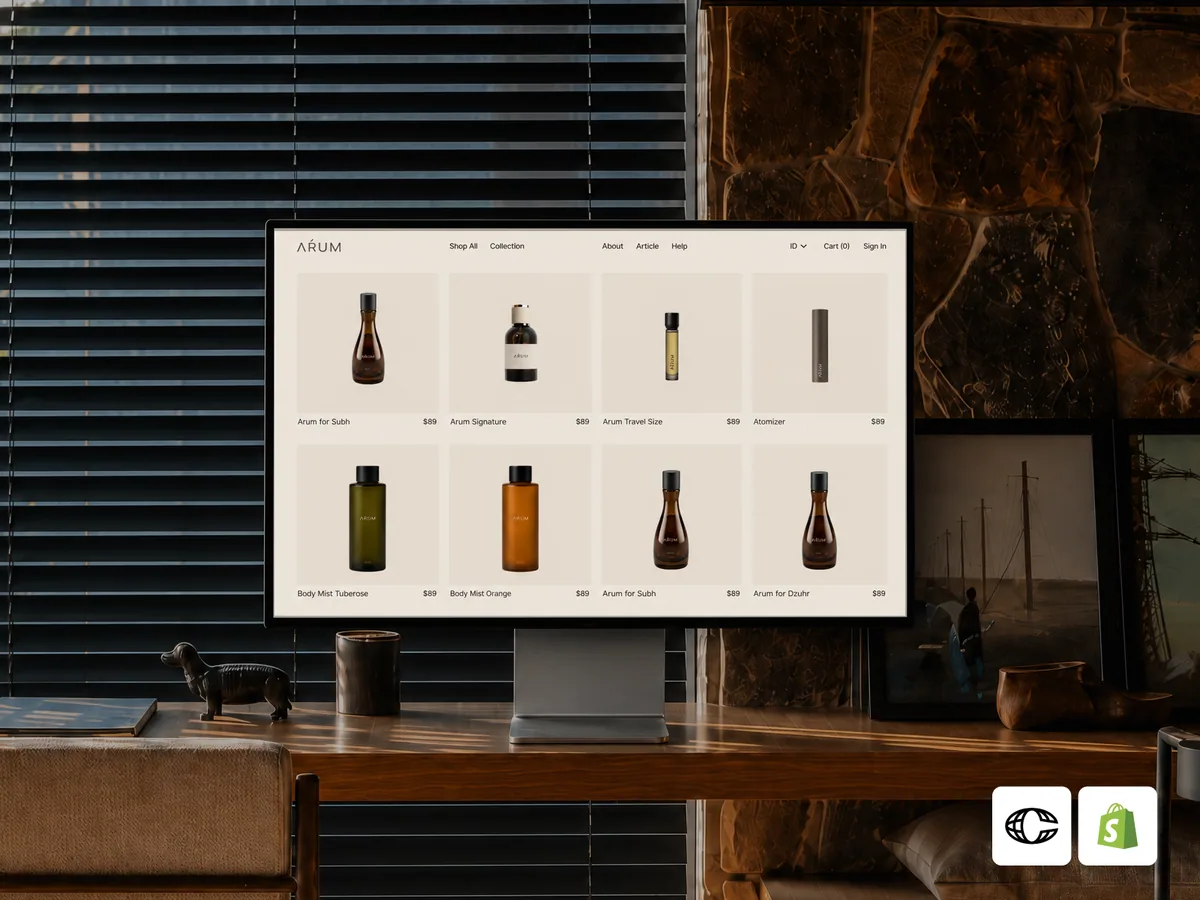Arum — Moda ve Giyim Framer örneği