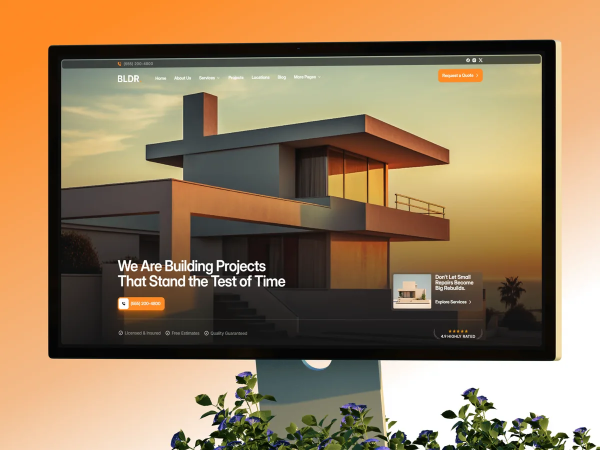 BLDR — Framer tasarım önizlemesi
