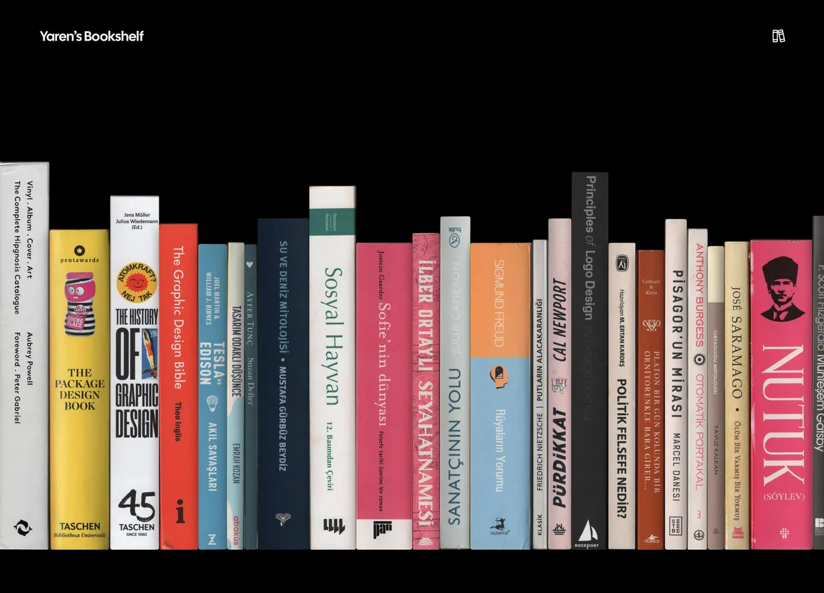 Bookshelf — Framer tasarım önizlemesi