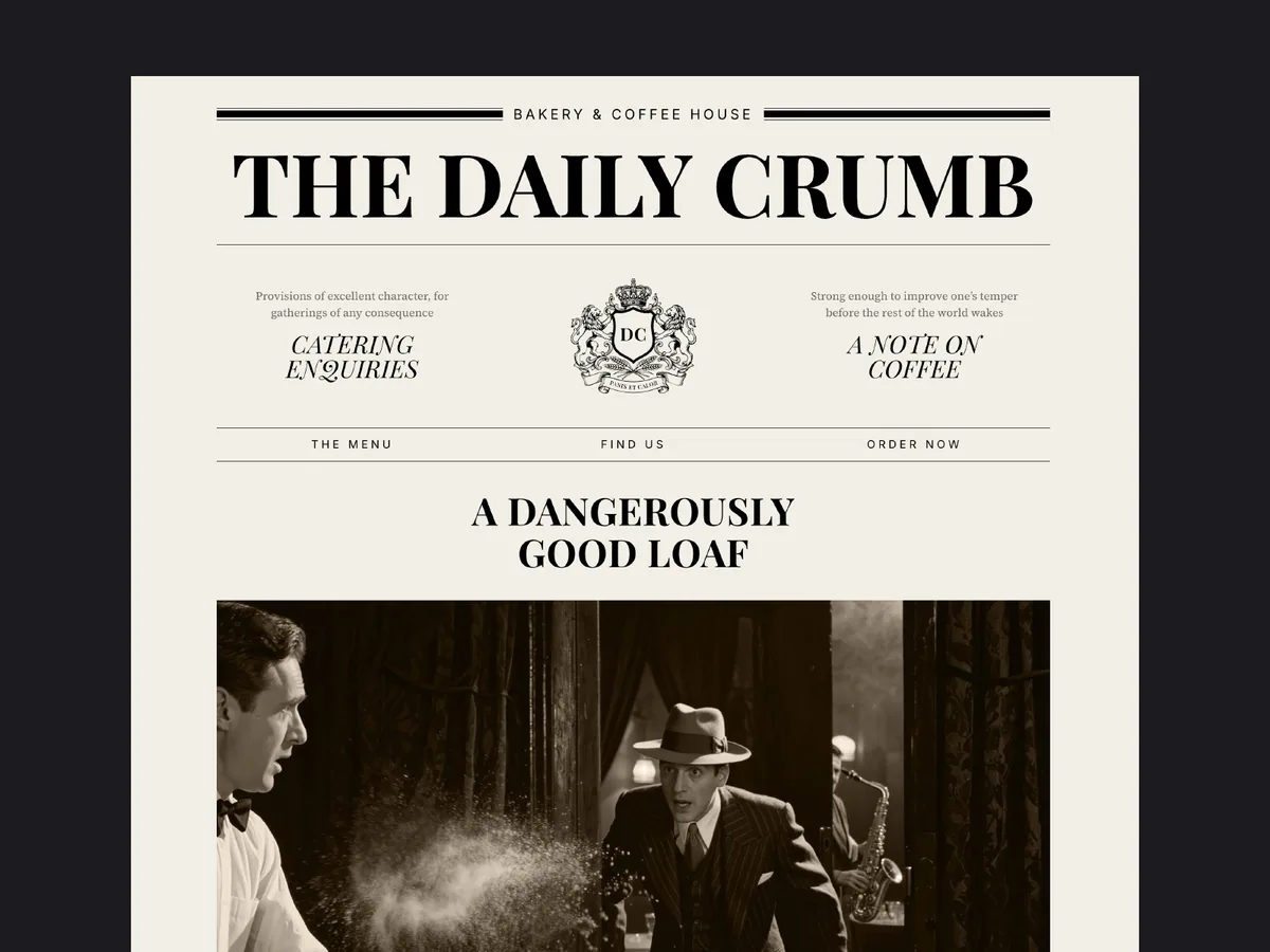 Crumb — Pastane ve Fırın Framer örneği