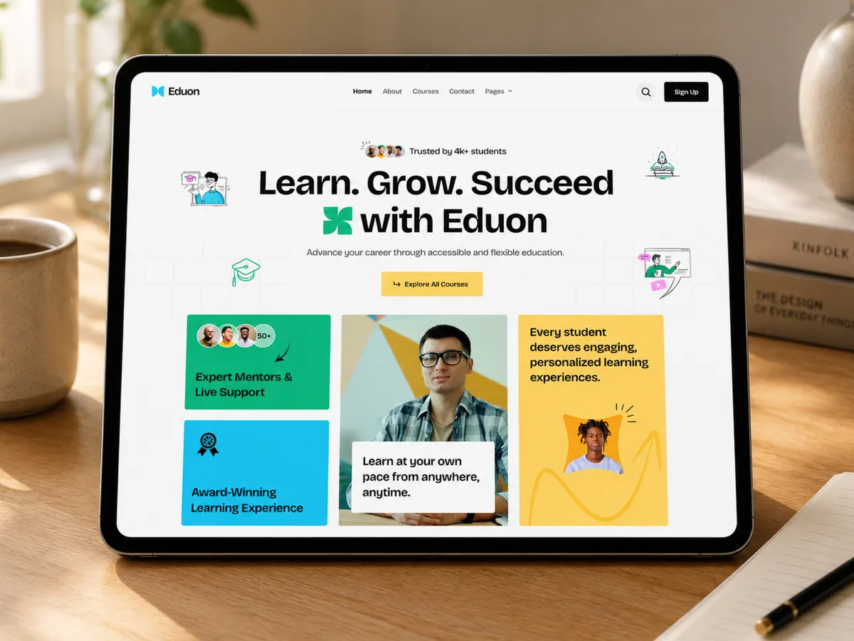 EduOn — Online Eğitim Framer örneği