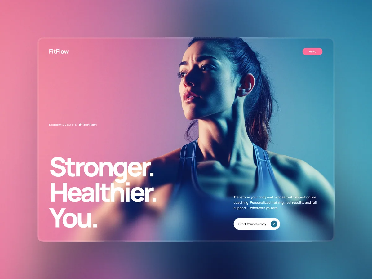 FitFlow — Kişisel Antrenör Framer örneği