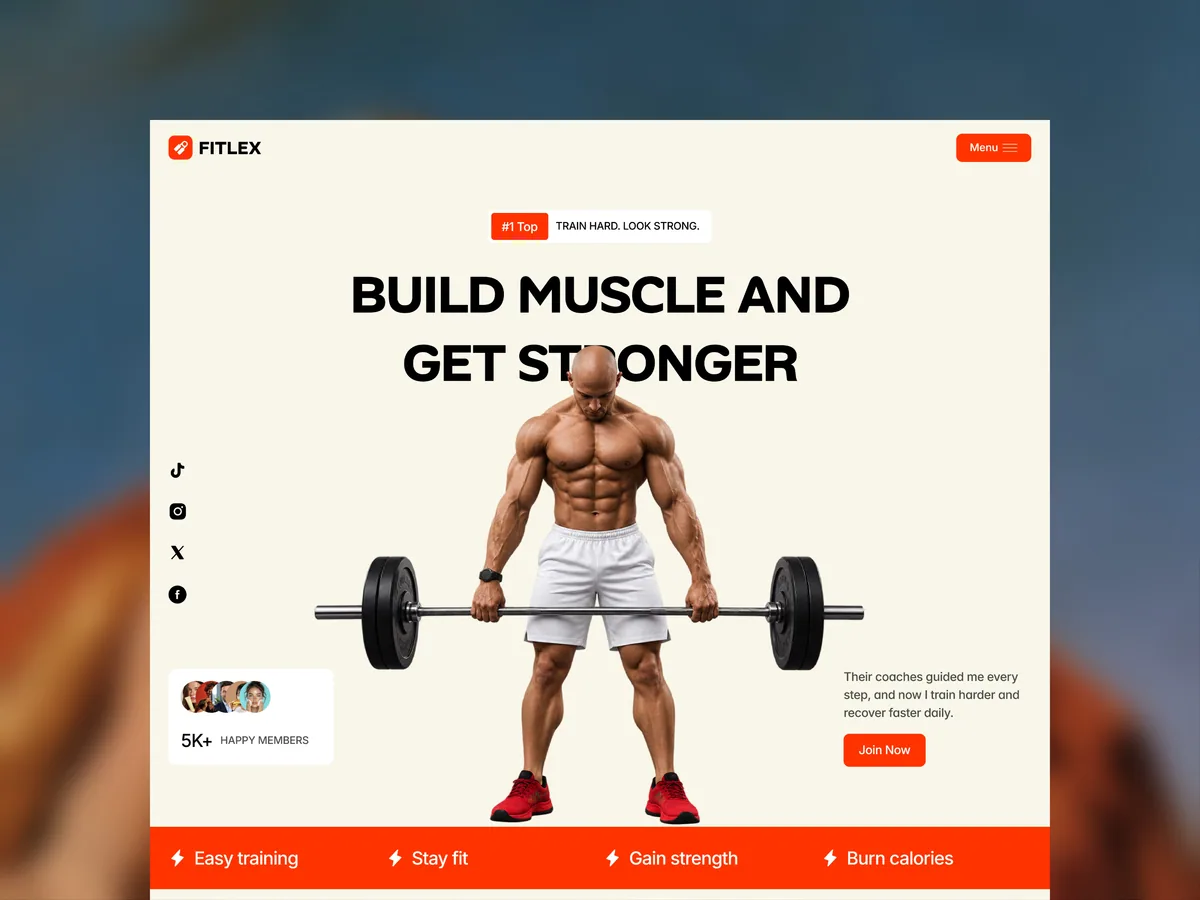 Fitlex — Framer tasarım önizlemesi