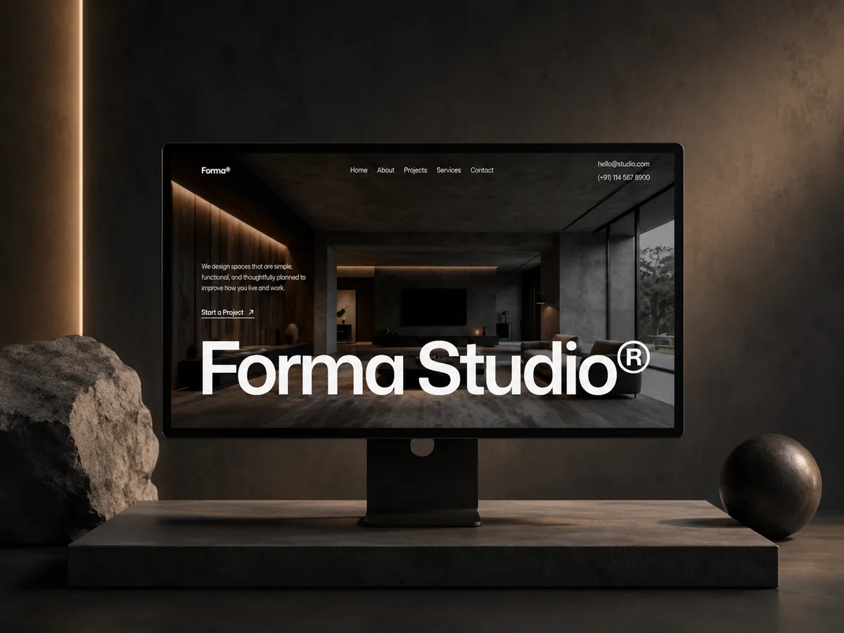 Forma Interior — İç Mimarlık Framer örneği