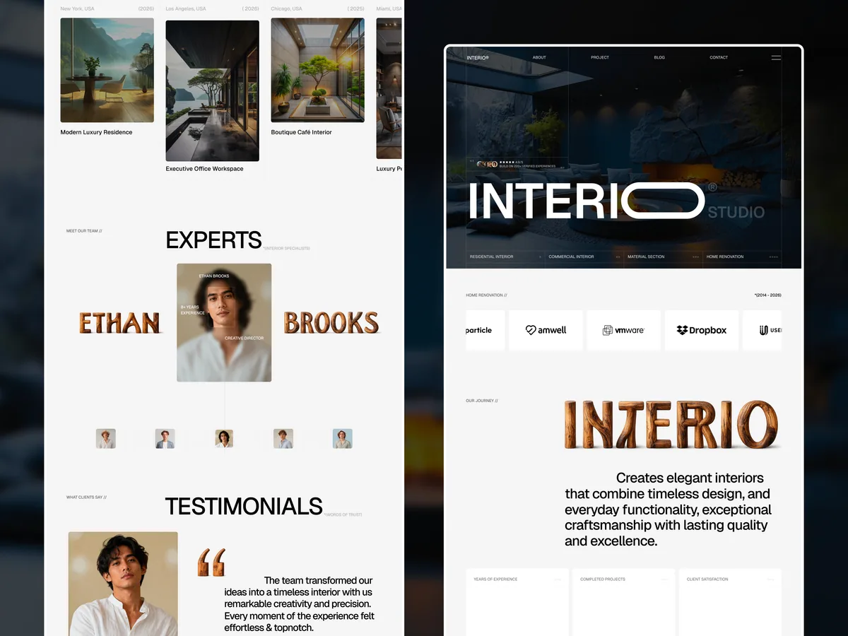 Interio ST — İç Mimarlık Framer örneği
