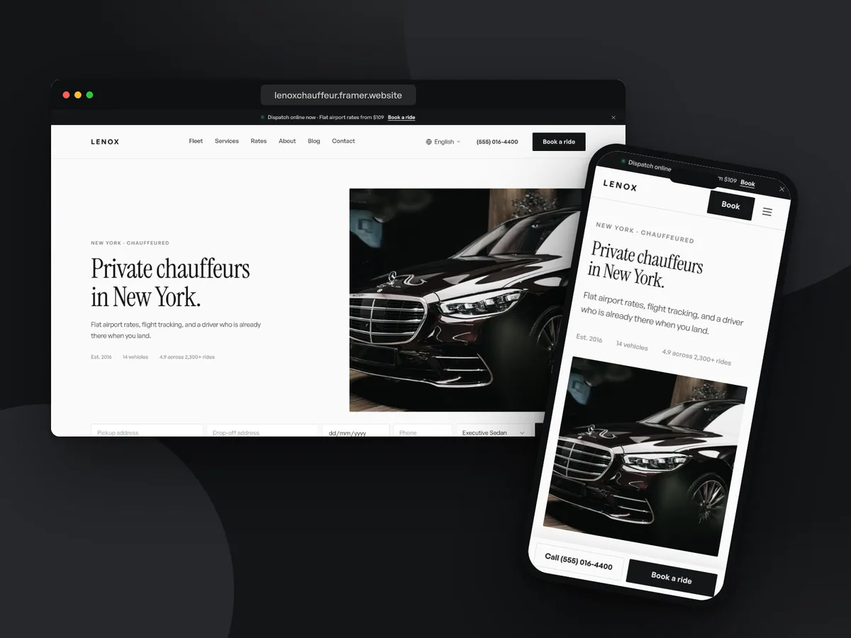 Limousine — Transfer Framer örneği
