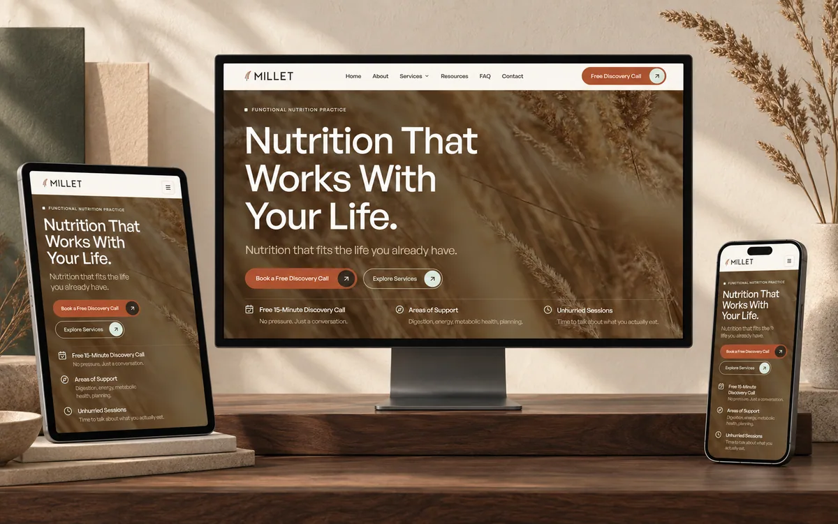 Millet — Koçluk ve Eğitim Danışmanlığı Framer örneği