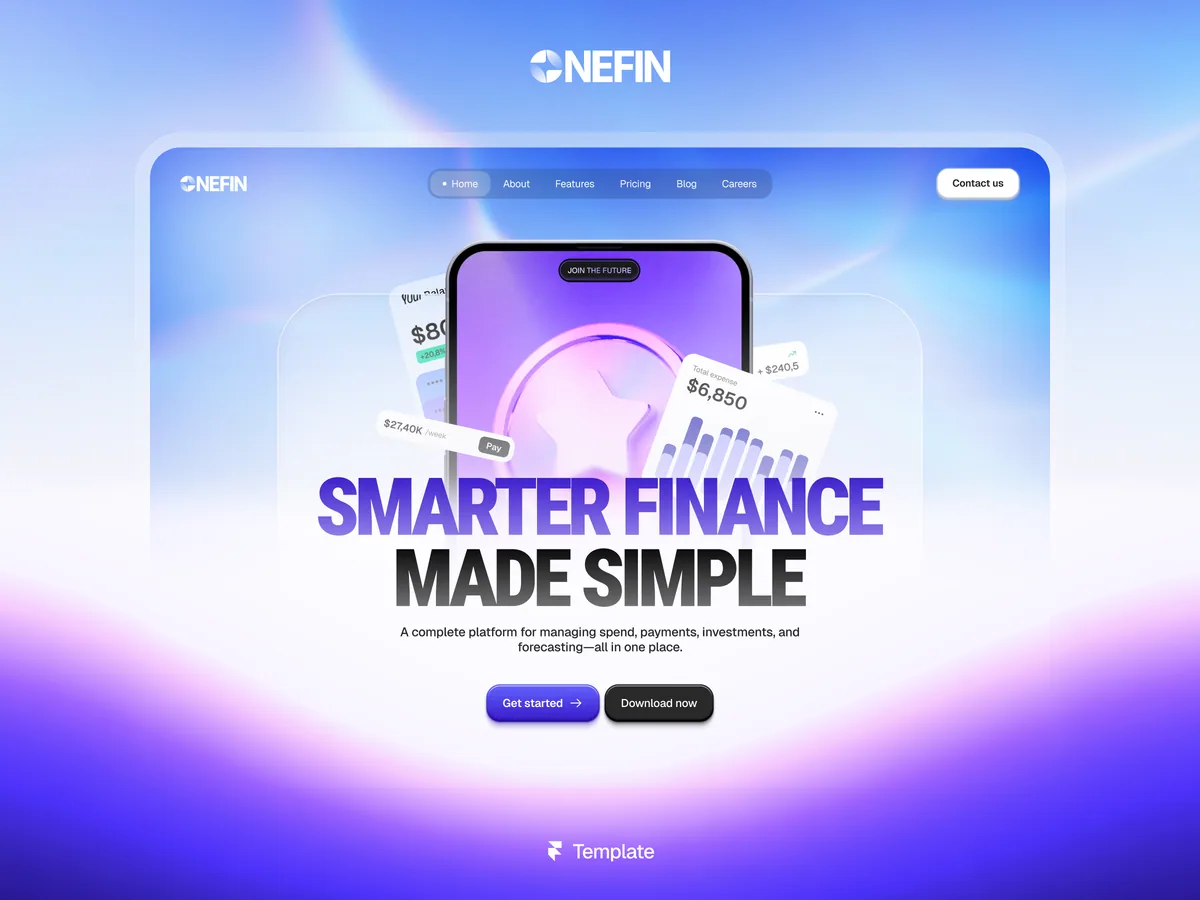 OneFin — Yazılım ve Teknoloji Framer örneği