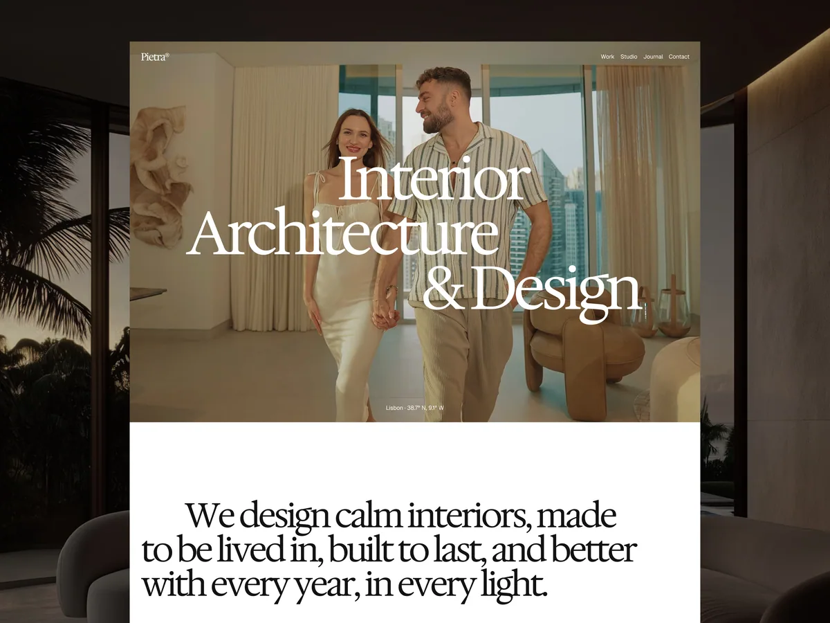 Pietra — İç Mimarlık Framer örneği