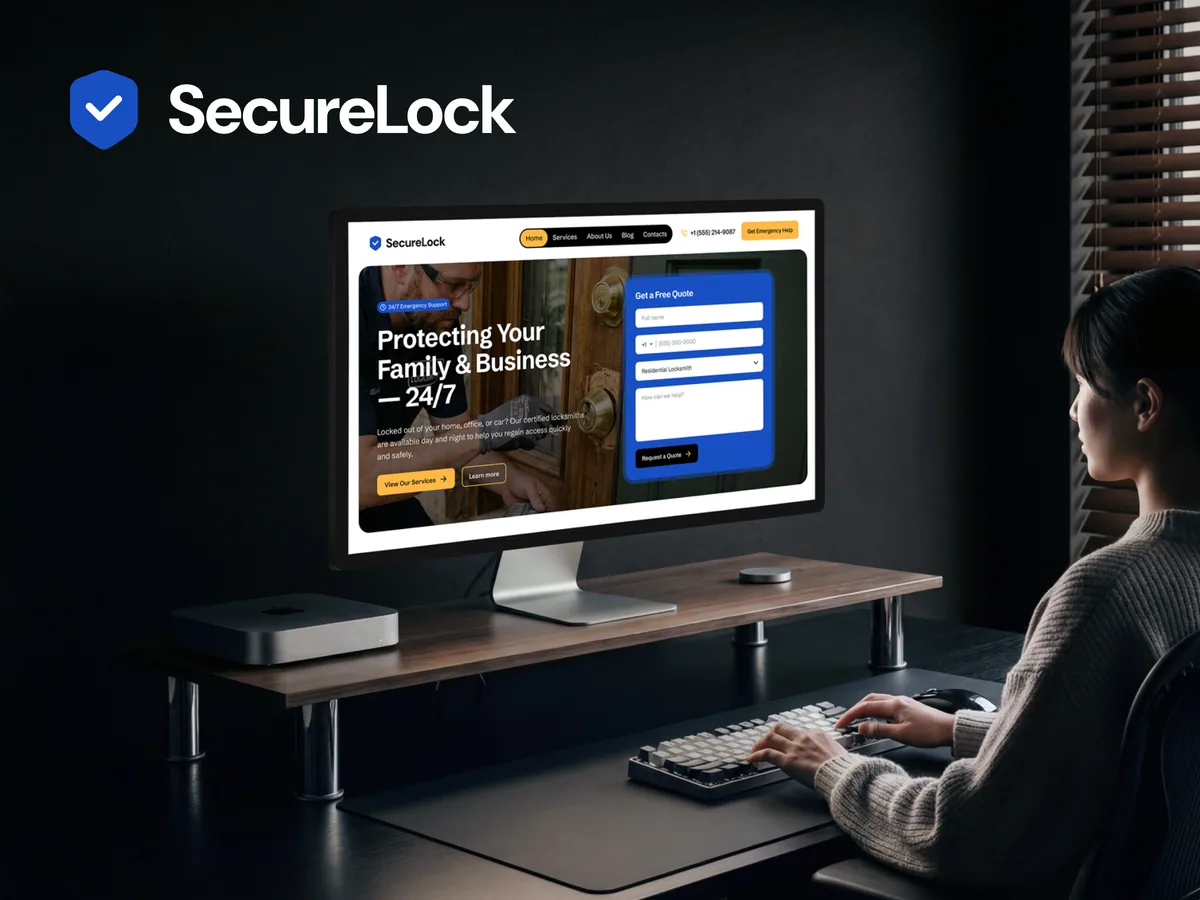 SecureLock — Çilingir ve Kilit Güvenliği Framer örneği