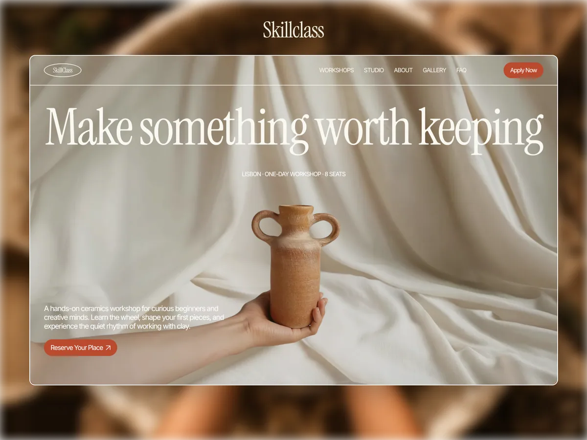 SkillClass — Online Eğitim Framer örneği