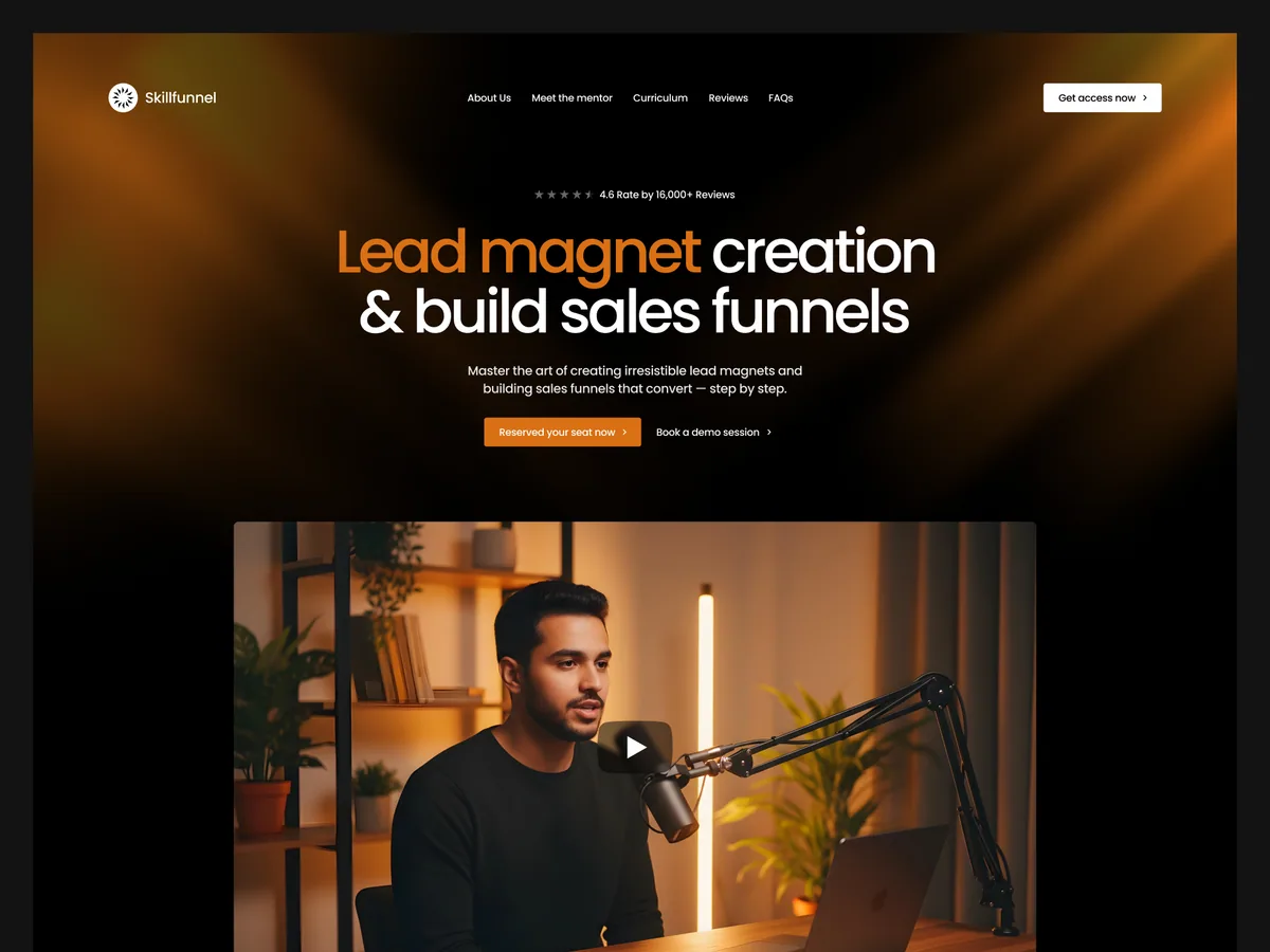 Skillfunnel — Online Eğitim Framer örneği