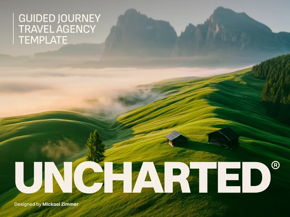 Uncharted — Turizm ve Seyahat Framer örneği