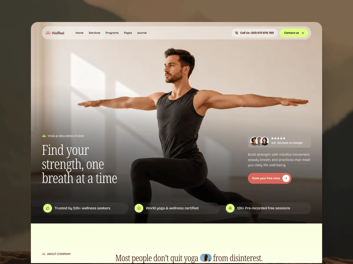 Wellfeel — Yoga Framer örneği