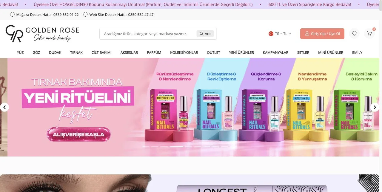 Golden Rose — Kozmetik T-Soft örneği