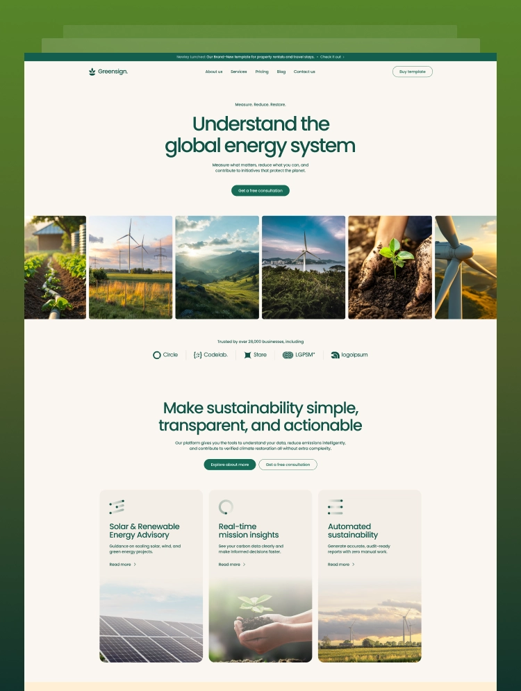 Greensign — Danışmanlık Webflow örneği