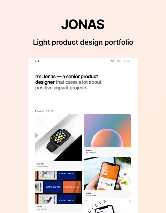 Jonas — Portfolyo Webflow örneği