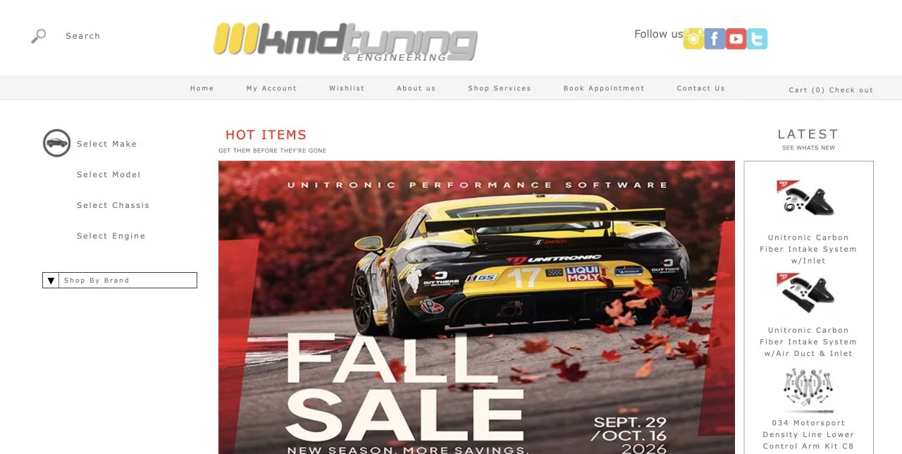 KMD Tuning — Oto Yedek Parça OpenCart örneği