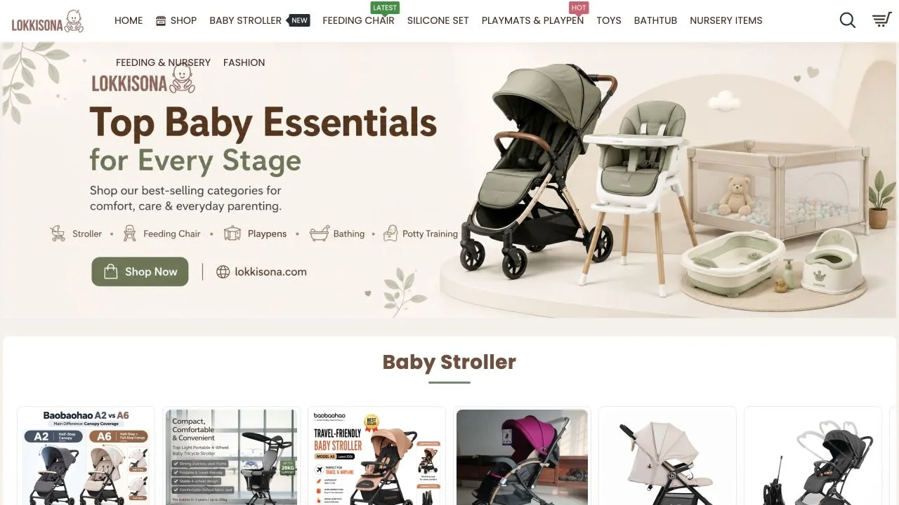 Lokkisona — Bebek OpenCart örneği