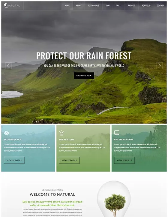 Natural — Kurumsal Webflow örneği