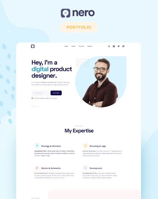 Nero — Portfolyo Webflow örneği