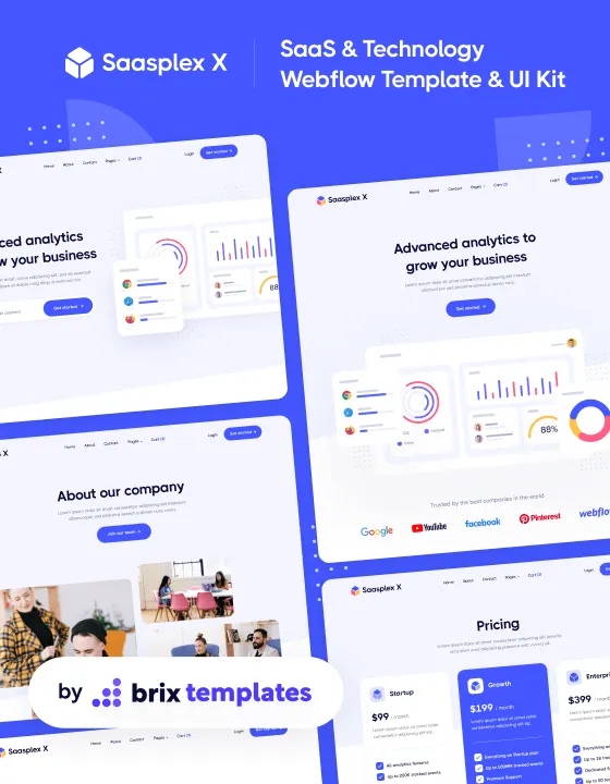 Saasplex X — SaaS Webflow örneği