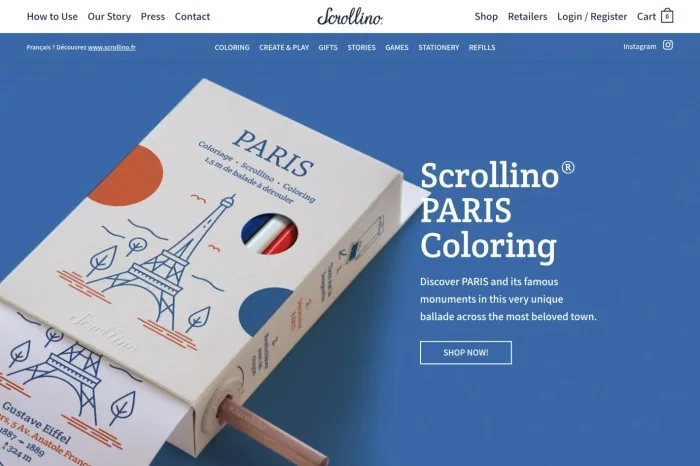 Scrollino — Kitap ve Kırtasiye WooCommerce örneği