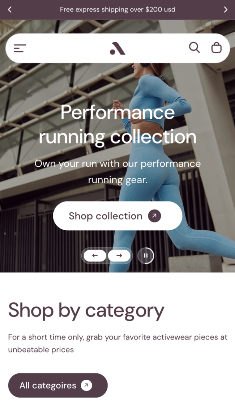 Athora — Moda ve Giyim Shopify örneği