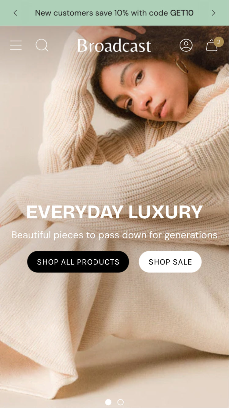 Broadcast — Takı ve Aksesuar Shopify örneği