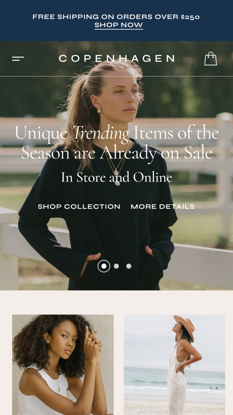 Copenhagen — Moda ve Giyim Shopify örneği