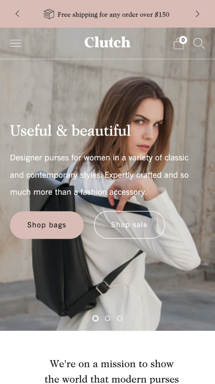 Clutch — Creative — Moda ve Giyim Shopify örneği