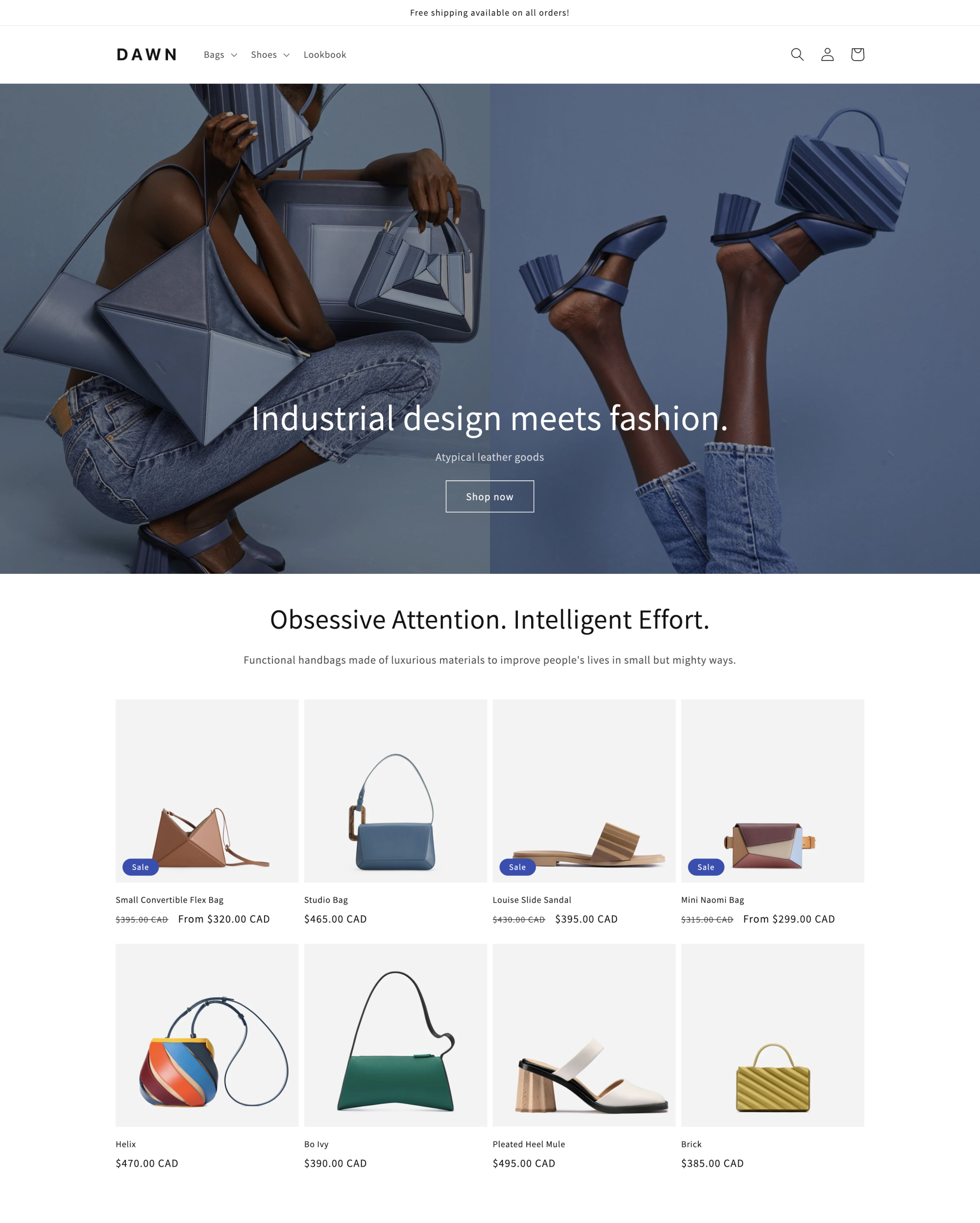 Dawn — Moda ve Giyim Shopify örneği