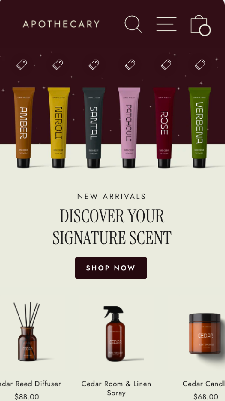 Apothecary — Impulse — Kozmetik Shopify örneği