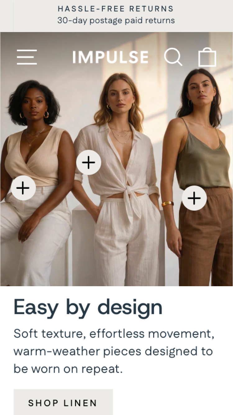 Impulse — Moda ve Giyim Shopify örneği