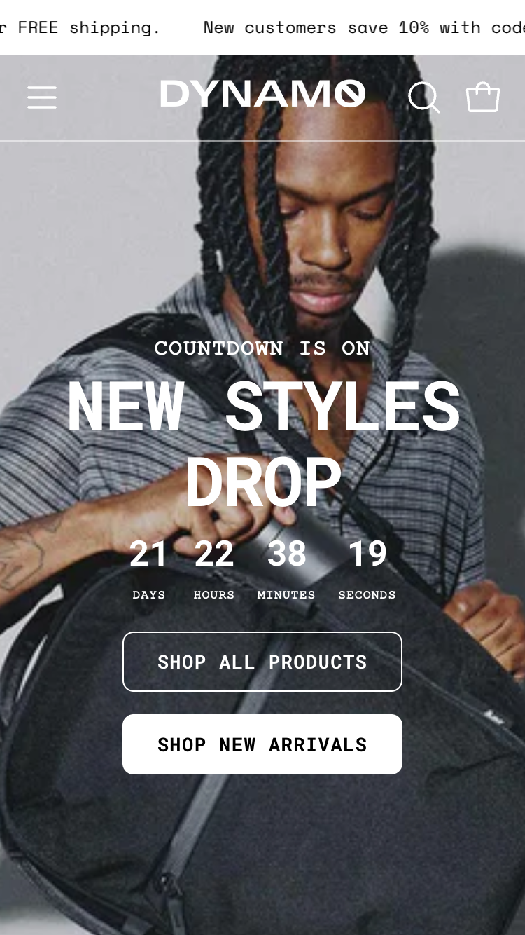 Dynamo — Palo Alto — Moda ve Giyim Shopify örneği
