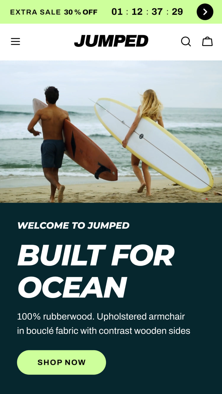 Jumped — Sleek — Moda ve Giyim Shopify örneği