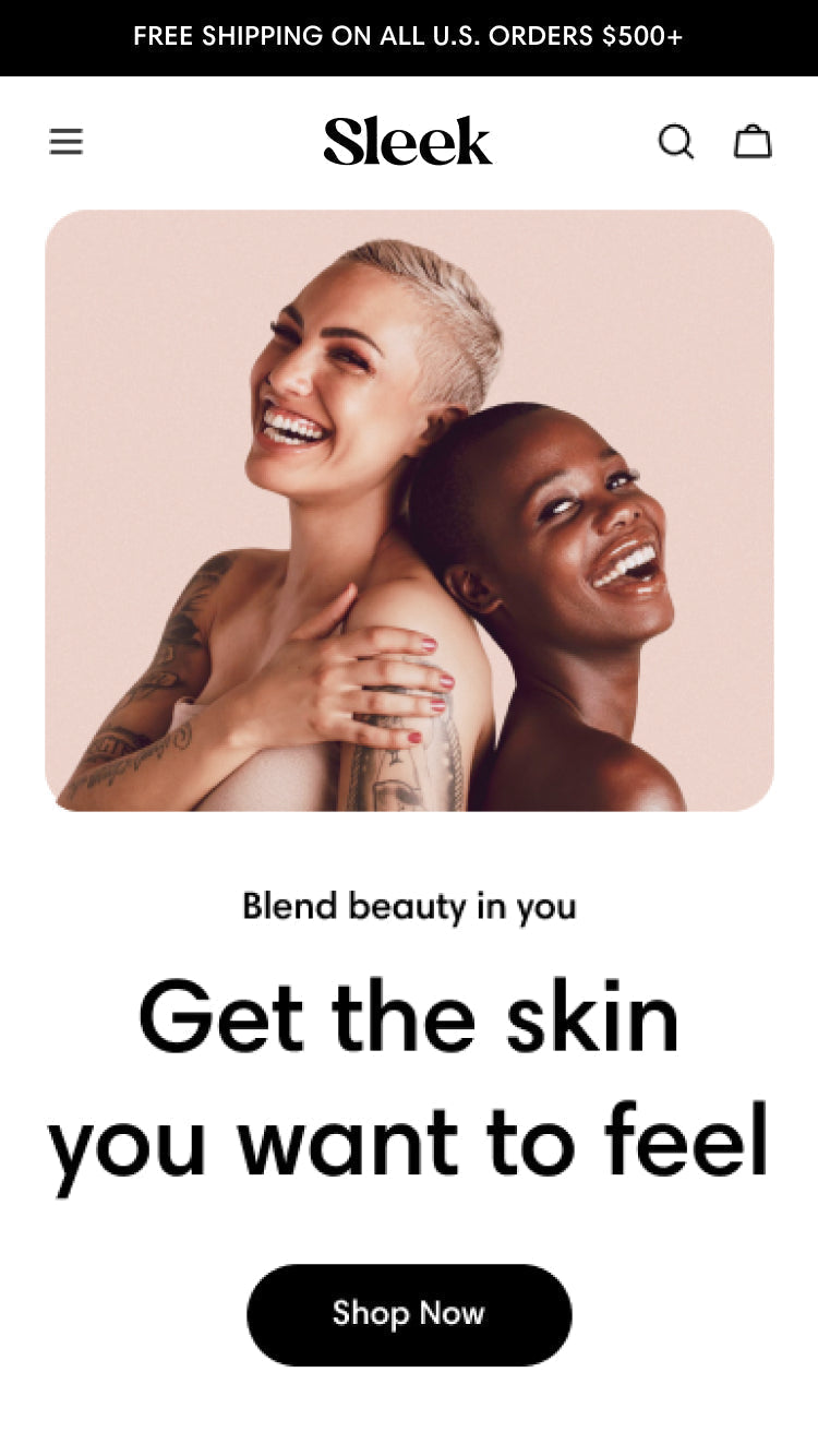 Sleek — Kozmetik Shopify örneği