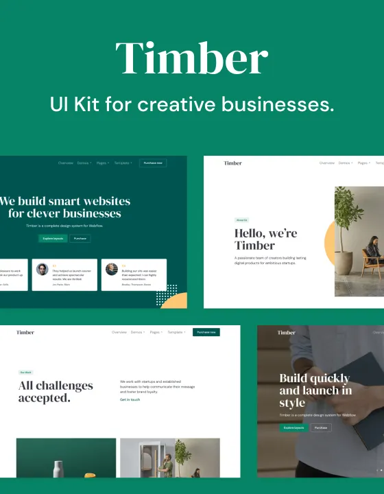 Timber — Kurumsal Webflow örneği