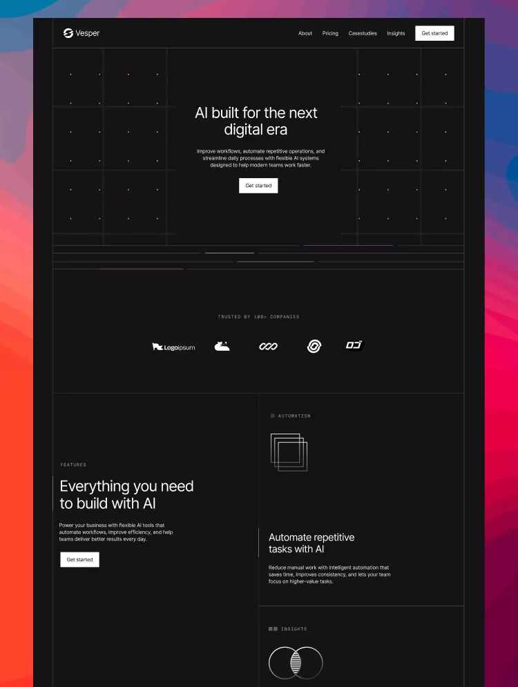 Vesper — SaaS Webflow örneği